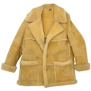 Vintage 90s TANFUR Marlboro Shearling Western Cowboy Jacket Mens XL